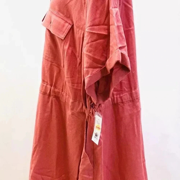 NWT CROFT & BARROW Women Short Sleeve Pullover Collared Draw String Dress Sz 3X - Picture 10 of 15